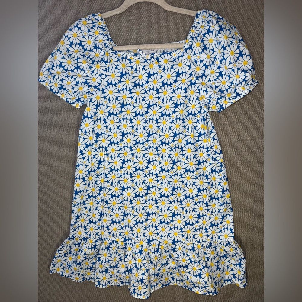 Primark size 11-12 years Daisy Print Blue and White Kids Dress